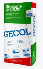 Mortero cementoso autonivelante de fraguado rápido, Nivelante 10 - R PLUS de Gecol. Saco 25 kg